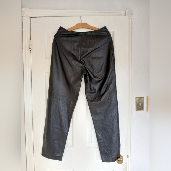 Vintage black Danier leather pants - Picture 4 of 8